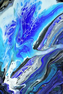 蓝色抽象流体艺术图案