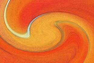 橙红色抽象旋涡图案