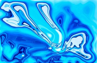 蓝色抽象流体艺术图案