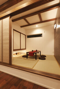 日式传统风格室内茶室场景