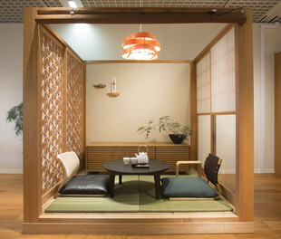 日式禅意茶室榻榻米空间