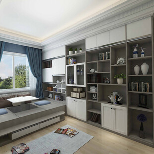 现代简约风客厅收纳柜展示