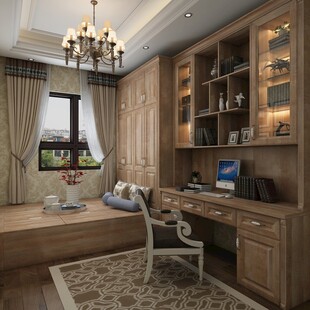欧式书房设计尽显优雅格调