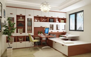 现代简约风格书房一角