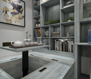 现代简约风书房一角
