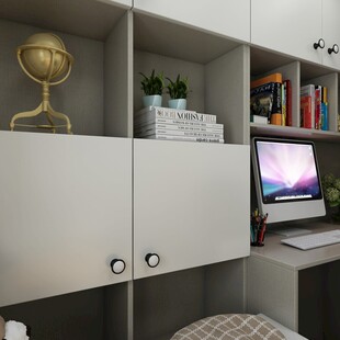 简约现代风格的书房一角