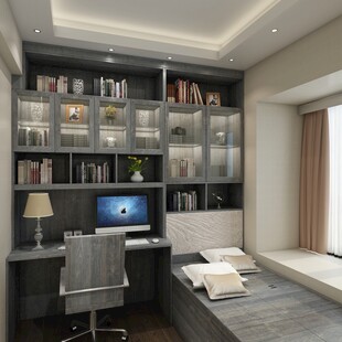 现代简约风格书房一角