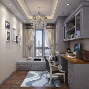 现代简约风书房卧室一体化