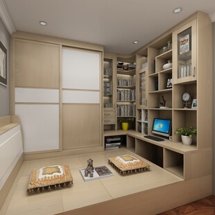 简约日式风格榻榻米书房