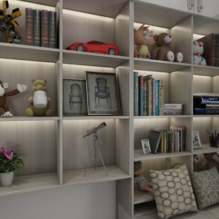 温馨简约风书架装饰展示