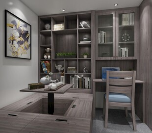 现代简约风格书房设计