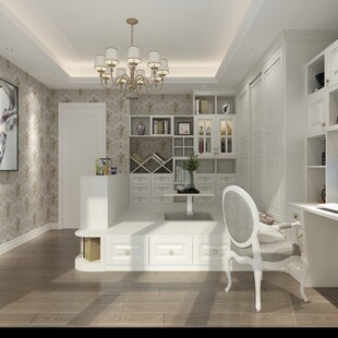 现代简约风书房室内设计