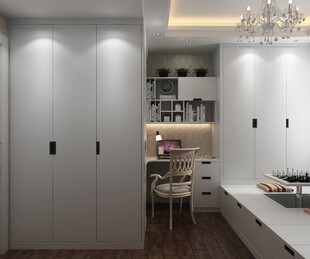 现代简约风格的衣柜与书房