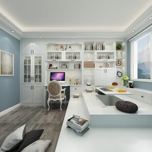 现代简约风多功能书房卧室