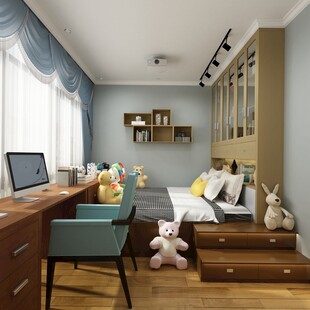 简约温馨儿童卧室空间
