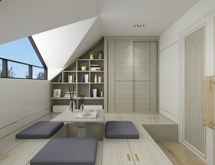 简约屋顶阁楼休闲空间