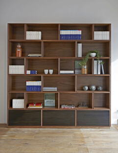 现代简约风格木质书架