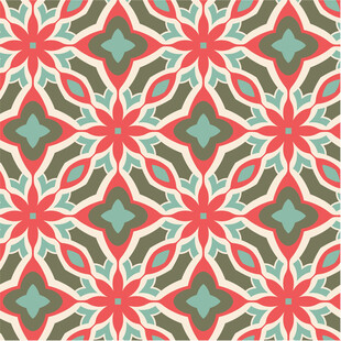 几何花卉图案纹理背景