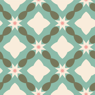 几何花卉图案背景