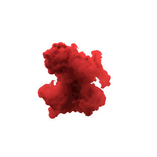 红色烟雾团