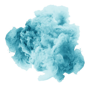 蓝色水墨烟雾抽象图案