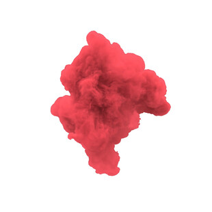 红色烟雾团