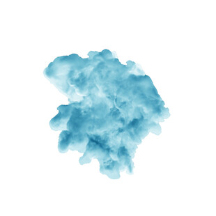 蓝色水彩晕染图案