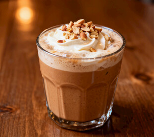 美味坚果奶油热巧克力