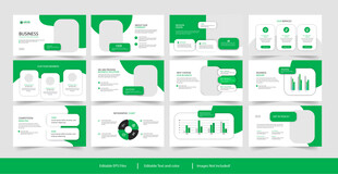 绿色清新商务PPT模板