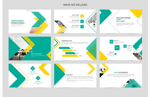 几何风多彩PPT模板