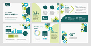 清新风格宣传册设计模板