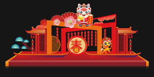 马年春节元旦美陈造型