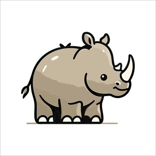 卡通犀牛形象
