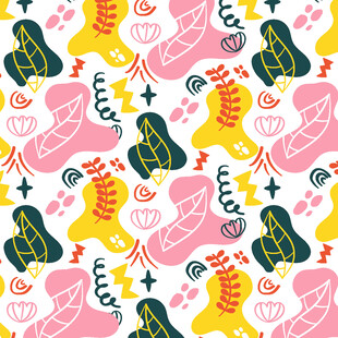 多彩乐器图案背景设计