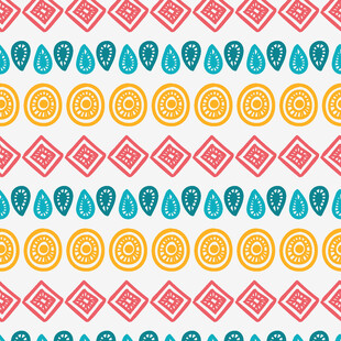 多彩几何图案无缝背景