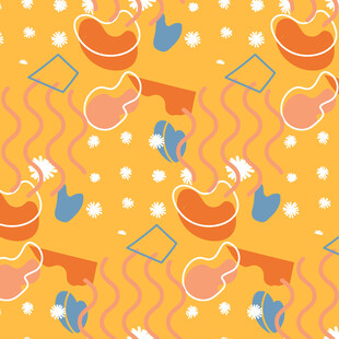 卡通水果图案背景设计