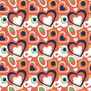 爱心眼睛图案背景纹理