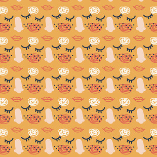 卡通爆米花图案背景图