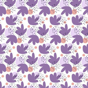 紫色仙人掌图案无缝背景