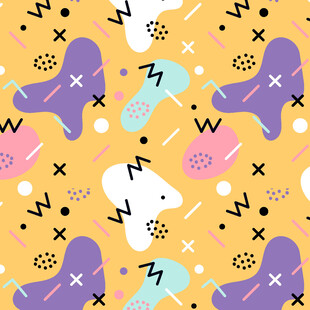 几何波点抽象图案背景