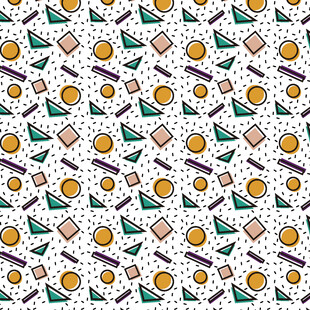 多彩几何图案无缝背景图