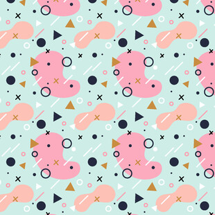 可爱卡通动物图案背景