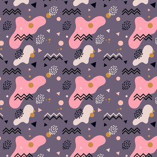 粉色大象图案无缝背景