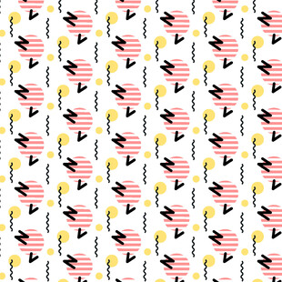 几何图案小鸟无缝背景图