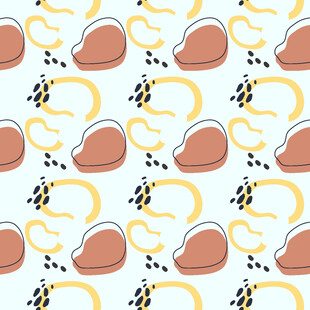 卡通食物图案无缝背景图