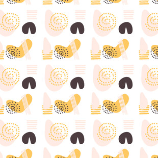 可爱甜点图案无缝背景图