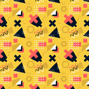 几何图案黄色背景纹理