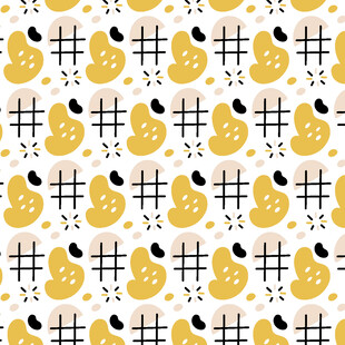 可爱小黄鸭几何图案背景