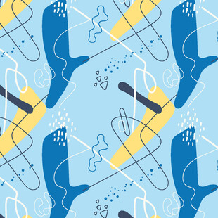 蓝色几何图案抽象背景图