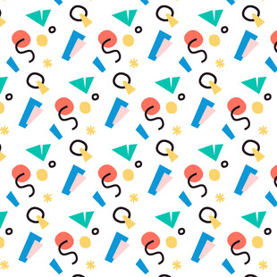 多彩乐器图案无缝背景